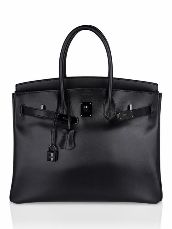 Handbags - 35CM SO BLACK BIRKIN DOMESTIC SWIFT RVD BLACK ON BLACK HARDWARE